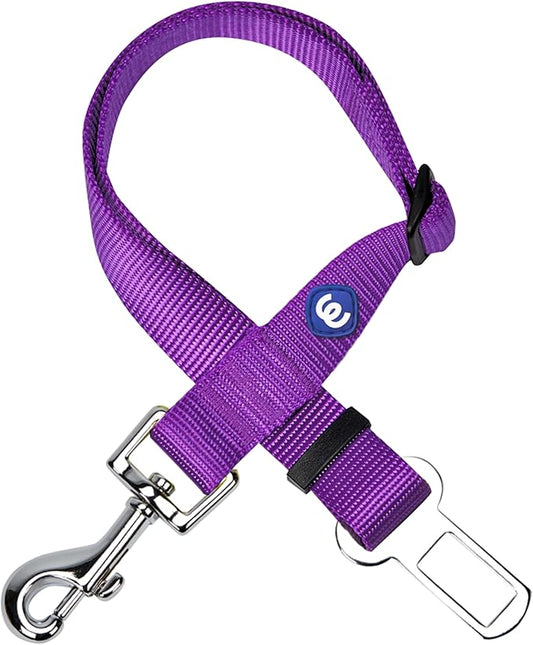 Blueberry Pet Essentials Classic Dog Seat Belt Tether for Dogs Cats, Dark Orchid, Durable Safety Car Vehicle Seatbelts Leads Use with Harness