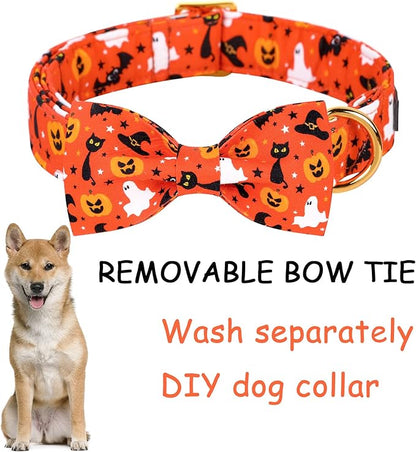 Unique style paws Halloween Dog Collar with Bow