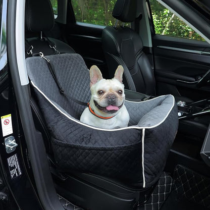 Dog Car Seat for Small/Medium Dogs 35lbs（Darkgray）