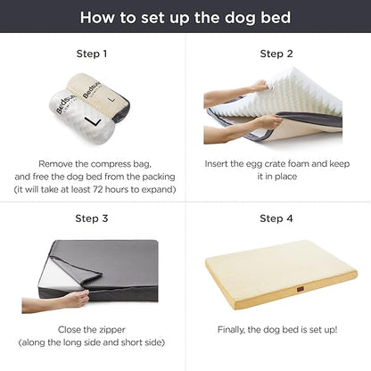 Bedsure Extra Large Dog Bed for Large Dogs 100lbs, Spicy