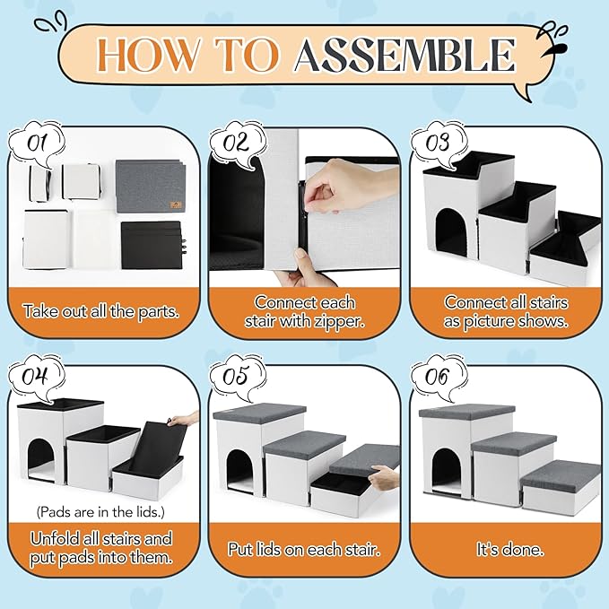 Dog Stairs for Small Dogs 22 inches(3