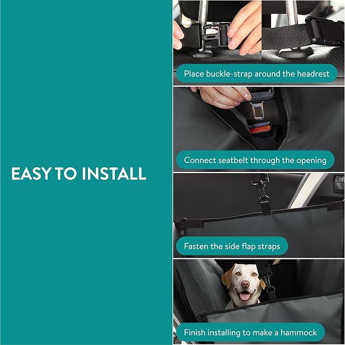 Navaris Dog Car Seat Cover for Cars Back Seats