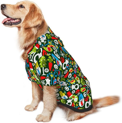Christmas Green Monste Dog Hoodie Cute Cow Black