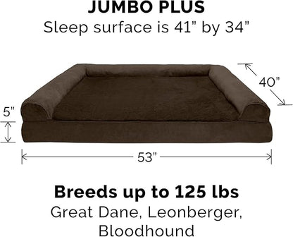 Furhaven Orthopedic Dog Bed for Large Dogs w/ Removable Bolsters & Washable Cover 125 lbs