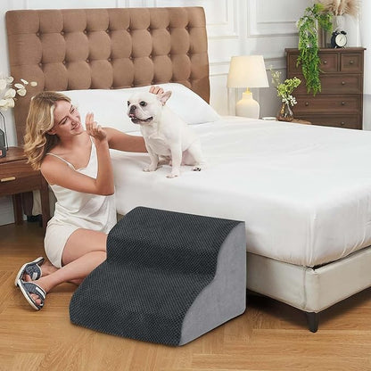 BOMOVA Dog Stairs for Small Dogs 2-Step Dog 2/3/4/5 Steps