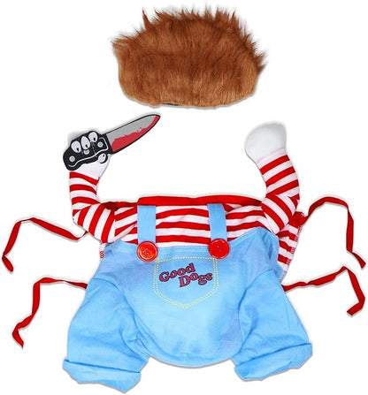 Dog Halloween Costumes, Pet Deadly Doll Dog Costume Funny Dog Costumes Dog Halloween Costume Clothes for Small Medium Large Extra Large Dogs Pets (Large)