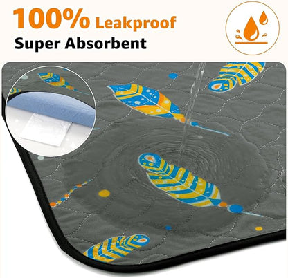 Washable Pee Pads for Dogs: 4 Pack Reusable Puppy Pads 34x36 Inch