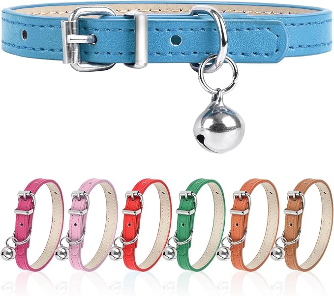 XS Dog Collar for Teacup Adjustable Teacup Dog Collar for Small Medium Large Dogs 3/8 inch Width (Blue