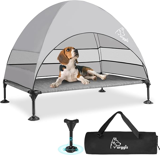 Upgraded Elevated Dog Bed with Canopy