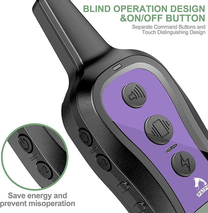 PATPET Dog Training Collar Dog Shock Collar with Remote 3 Training 1000 ft