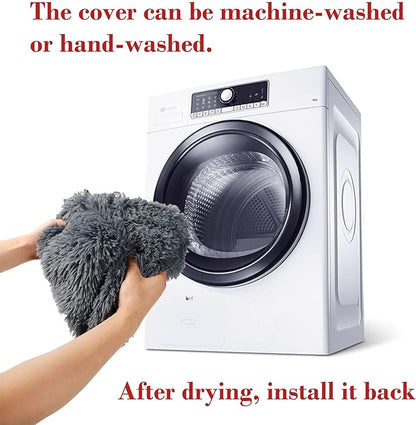 Calming Dog Bed Fluffy Plush Dog Mat for Furniture Protector with Removable Washable Cover for Large Medium Small Dogs and Cats (Small(35x31x5)