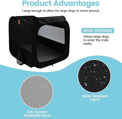 Folding Soft Dog Crate 36"x25"x25" Dog