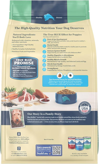 Blue Buffalo Life Protection Formula Puppy Dry Dog Food with DHA and ARA, Made with Natural Ingredients, Lamb & Oatmeal Recipe, 5-lb. Bag