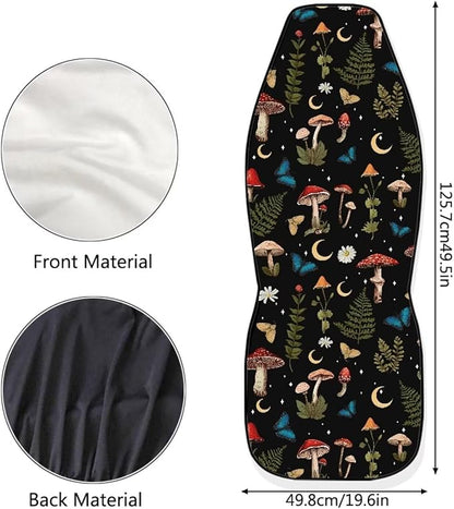 Mushroom Daisy Print Car Seat Covers Front Seats Only Set for Women Men