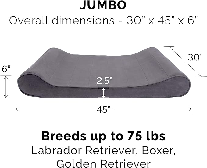 Furhaven Replacement Dog Bed Cover Microvelvet Contour Luxe Lounger