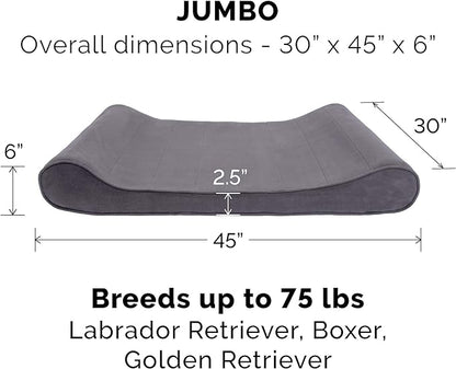 Furhaven Replacement Dog Bed Cover Microvelvet Contour Luxe Lounger