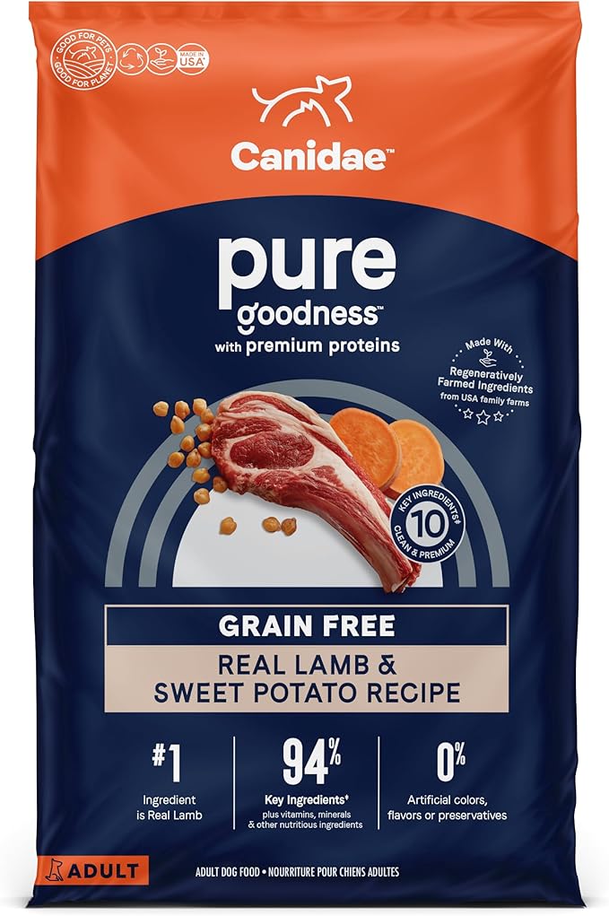 Canidae Pure Real Lamb & Pea Recipe Adult Dry Dog 22 LB