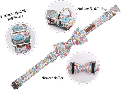 Unique Style Paws Dog Collar with Bow