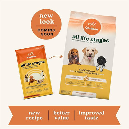 Canidae All Life Stages Premium Dry Dog Food for All Breeds, All Ages, Chicken Meal & Rice Formula, 5 lbs.