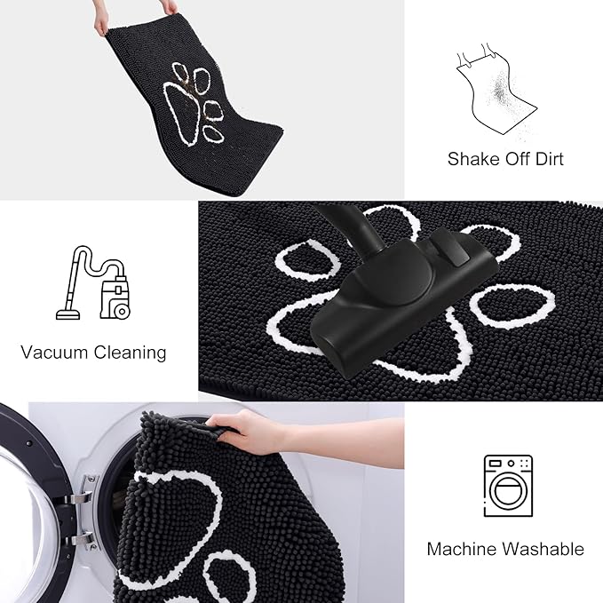 smiry Dog Door Mat for Muddy Paws (48x30 Inches,