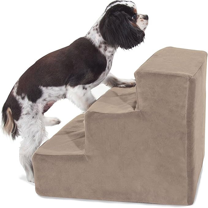 Majestic Pet 3 Step Suede Portable Dog Stairs 25 lbs
