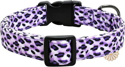 Leopard Patterns Dog Collar with Pendant