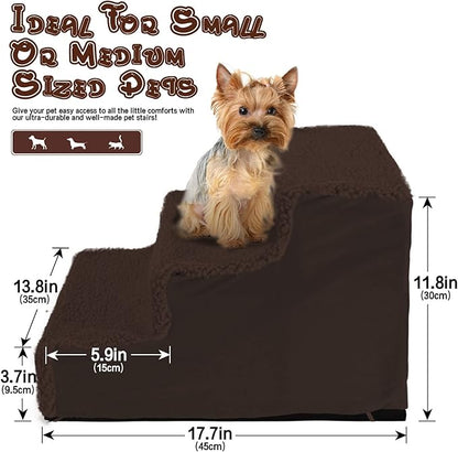 Topmart Plastic Dog Stairs Steps for Small Dogs & Cats 3 Tiers