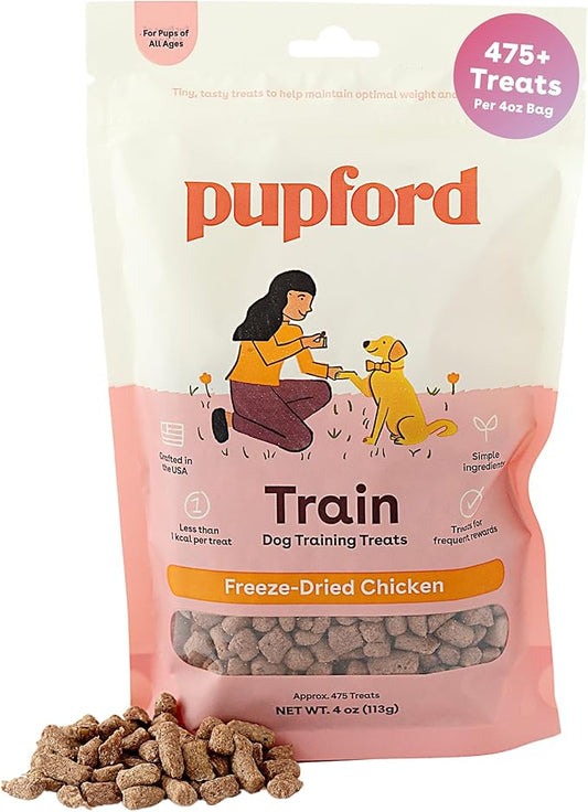 Pupford Freeze Dried Training Treats for Dogs & Puppies 475+ Two 4 oz)