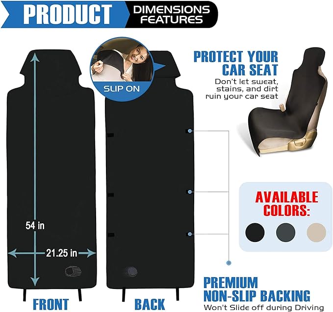 Ryzen Waterproof Neoprene Universal Fit Car Seat Cover