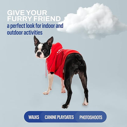 Reebok Dog Hoodie – Fleece Dog Sweater with Leash Hole