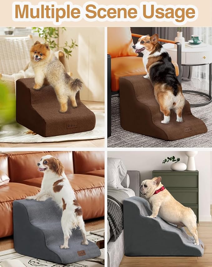 Dog Stairs for Small Dogs 3-Step Dog