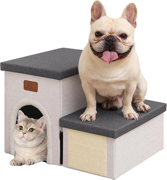 downluxe Dog Stairs for Small Dogs (2-Step Pet
