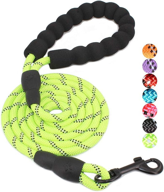 BAAPET 2/4/5/6 FT Dog Leash with Comfortable Padded Handle and Highly Reflective Threads for Small Medium and Large Dogs (5FT-1/3''