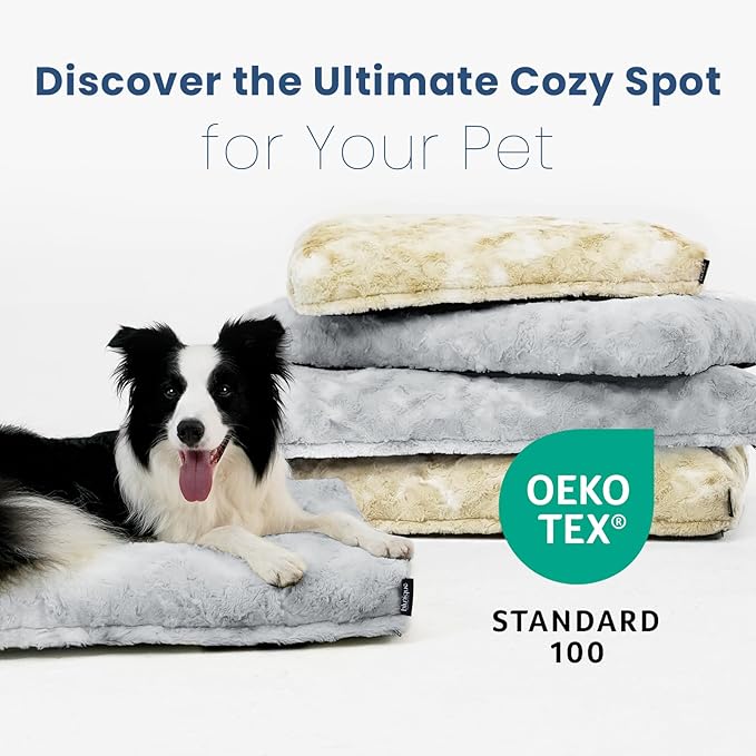 Washable Dog Bed Deluxe Breeds.40 * 25",Gray