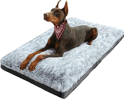 KISYYO XL Dog Bed Deluxe Cozy Plush Fixable Dog Kennel Beds for Crates Washable Dog Bed 42 x 28 x 3 Inches,