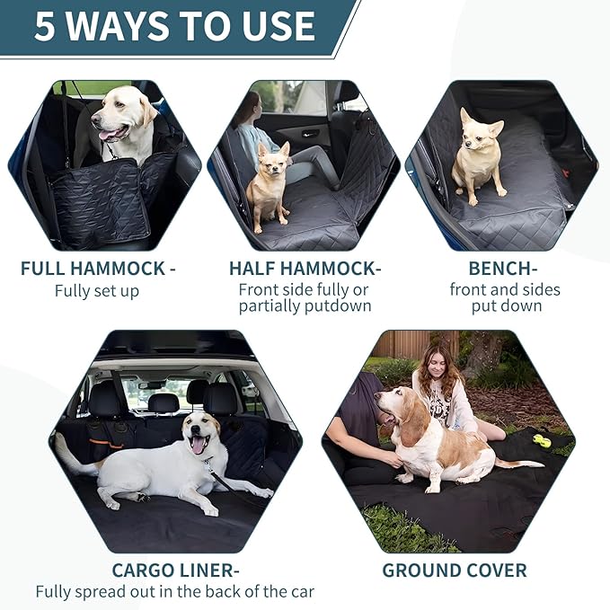 AKEfit Dog car seat Cover pet car seat Cover Dog Hammock for carHeavy Duty Oxford Cloth is Waterproof