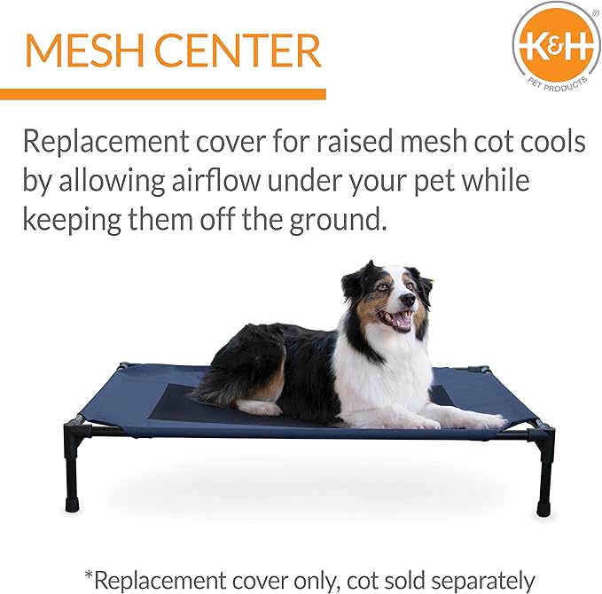 K&H Pet Products Elevated Cooling Outdoor Dog Bed 42 X 30 Inches