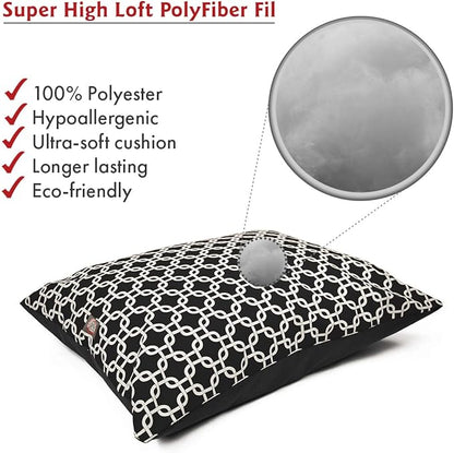 Majestic Pet Rectangle Medium Dog Bed Washable – Non Slip Comfy Pet Bed – Dog Crate Bed Super Value Pillow Dog Bed – Dog Kennel Bed for Sleeping 35 x 28 Inch