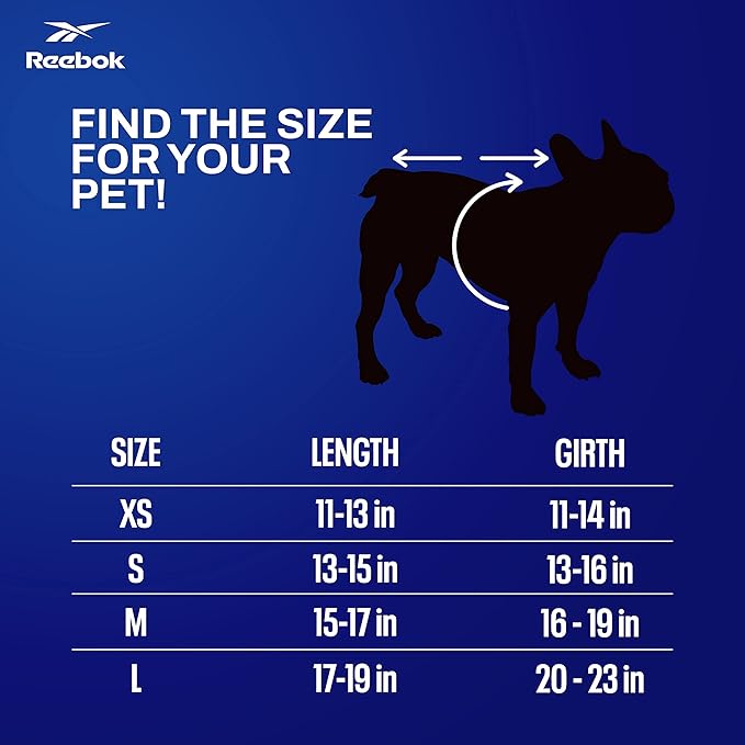 Reebok Dog Hoodie – Fleece Dog Sweater with Leash Hole