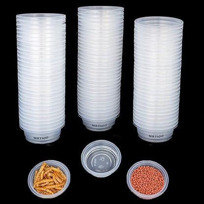 100 pcs 0.5oz Crested Gecko Food and Water Feeding Cups