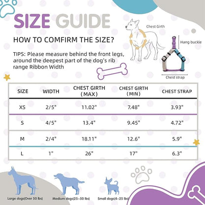 Small Dog Harness 4/5"W x 16" - 20"