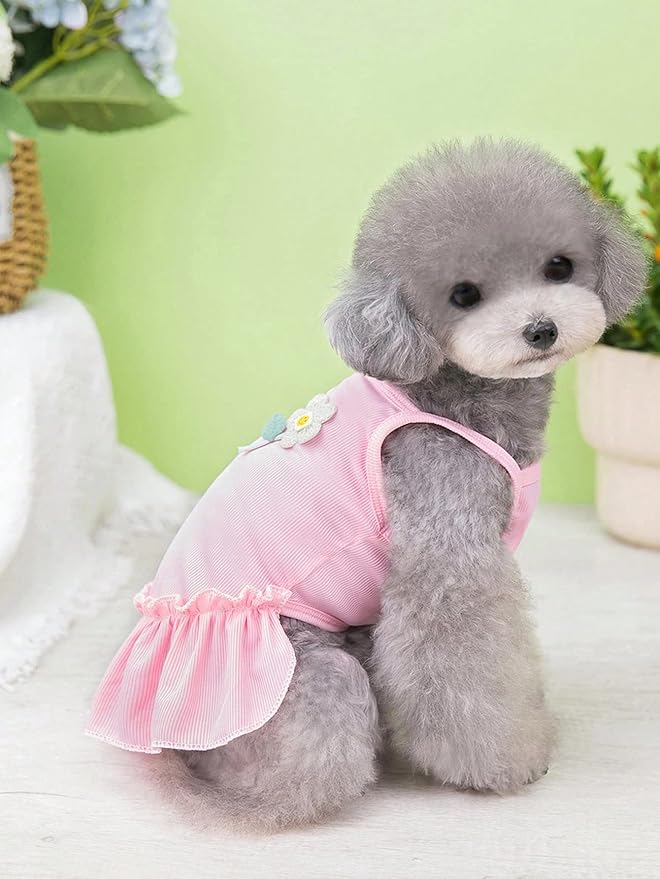 QWINEE Cat Dog Dress Cat Puppy Skirt Pet