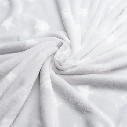 Juicy Couture Grey Paws and Stripes Dog Blanket with Sherpa Bone Shaped Pillow – Plush Puppy Blanket Throw