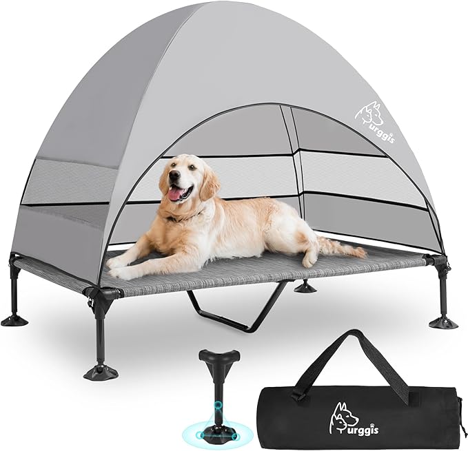 Upgraded Elevated Dog Bed with Canopy