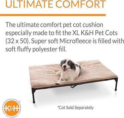 K&H Pet Products Original Dog Cot Microfleece Pad for Outdoor Raised Dog Bed 50 X 32 Inches