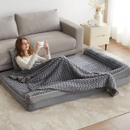 BFPETHOME Orthopedic Dog Beds for Large Dogs-Waterproof Sofa Dog Bed with Removable Washable Cover