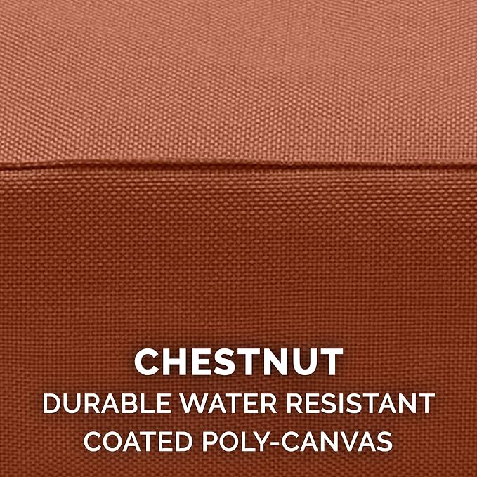 Furhaven Replacement Dog Bed Cover Water-Resistant Indoor/Outdoor Logo Print Oxford Polycanvas Mattress, Washable - Chestnut, Medium