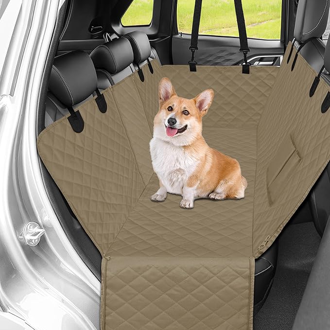 Easy-Going Waterproof Dog Car Seat Cover (59"x63", Camel)