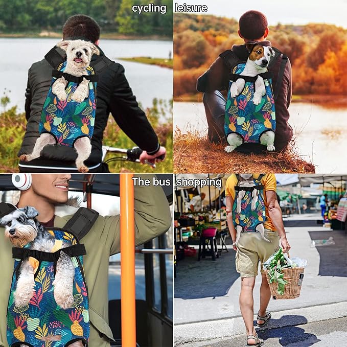 Pet Dog Carrier Backpack Legs Out Adjustable Pet Front Cat Backpack Carrier Travel Bag for Traveling Hiking Camping for Small Medium Dogs Cats Puppies