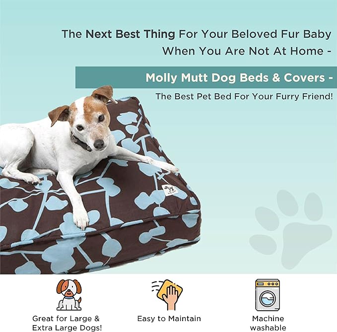 Molly Mutt Huge Dog Bed Cover 36”x45”x5’’ - 100% Cotton